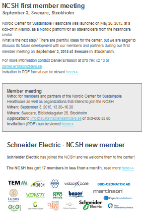 NCSH nyhetsbrev